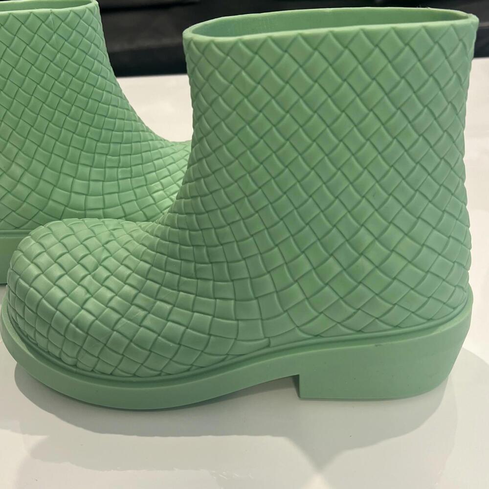 $850 Bottega Veneta Green Fireman Boots size 38 .5 - Picture 5 of 14